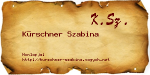 Kürschner Szabina névjegykártya